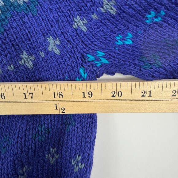 Vintage Nomadic Traders women sweater M purple print Wool hippie Gorpcore aztec - Picture 12 of 12